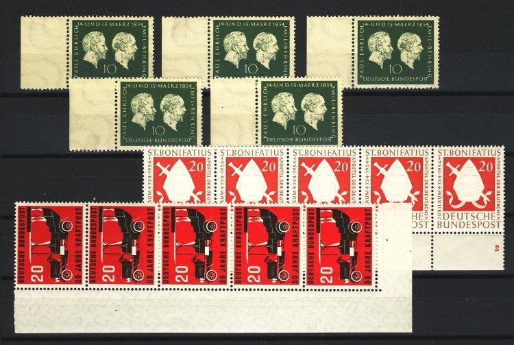 3 Postfrisse zegels (BRD) in vijfvoud,197,199,211, Verzenden, BRD, Postfris