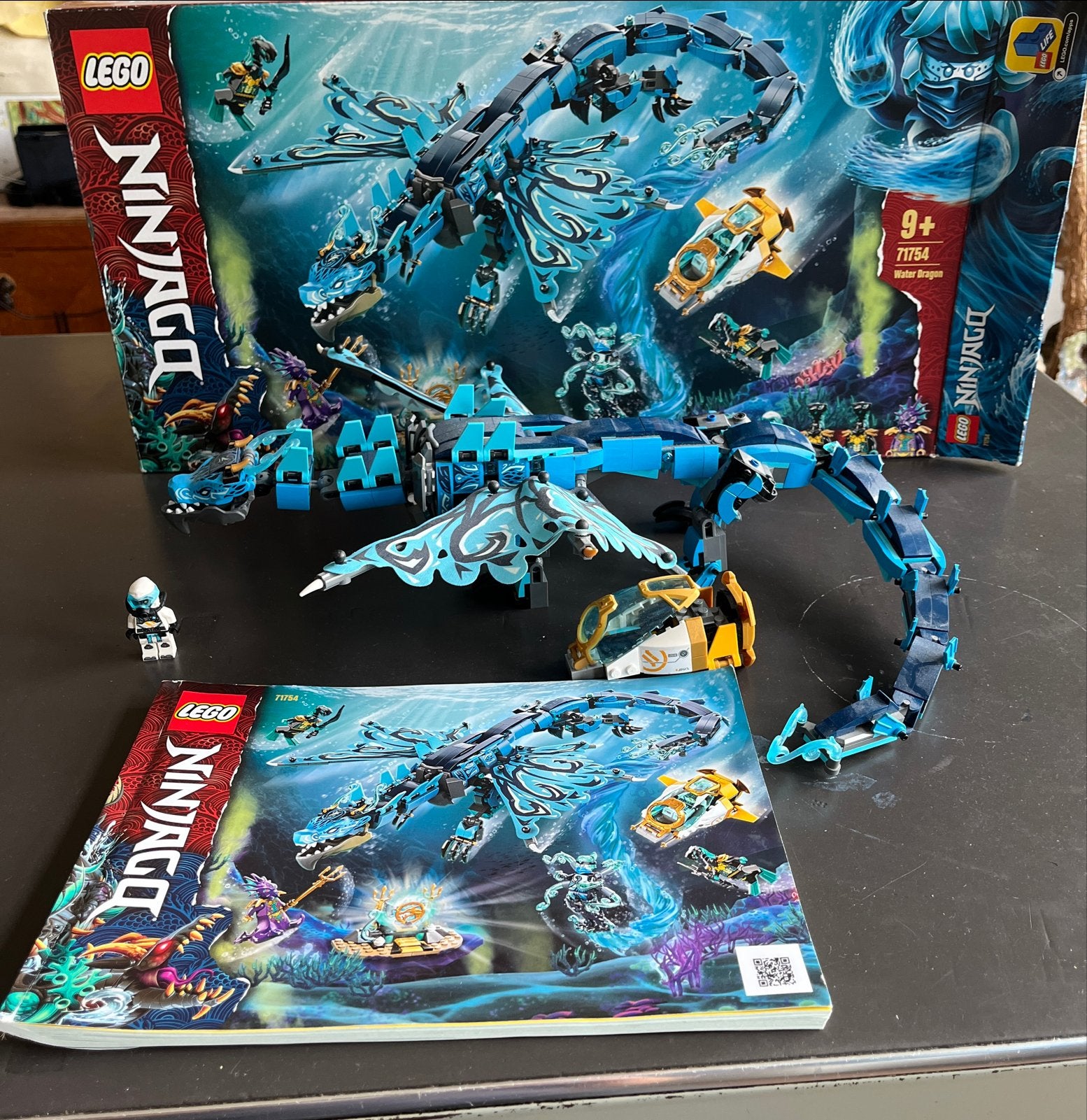 LEGO Ninjago 71754 Waterdraak (incompleet), Gebruikt, Lego, Ophalen of Verzenden, Inclusief instructies