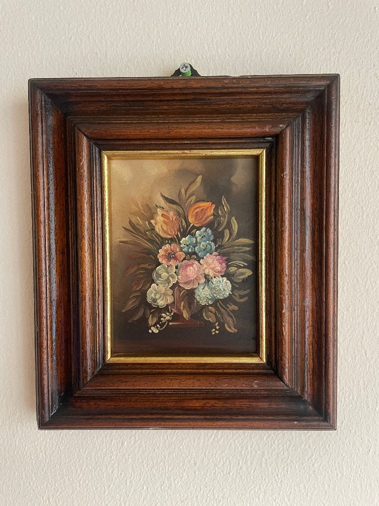 Schilderij, klassiek/vintage bloemen stilleven kunsthandel, Ophalen