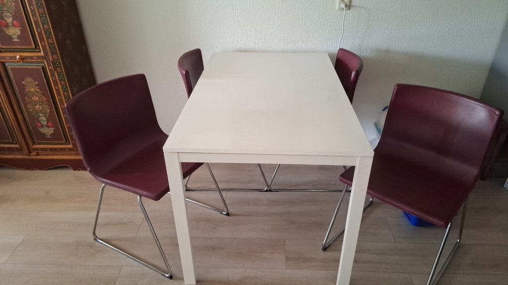 Eettafel, Ophalen, Kunststof, Gebruikt, 100 tot 150 cm