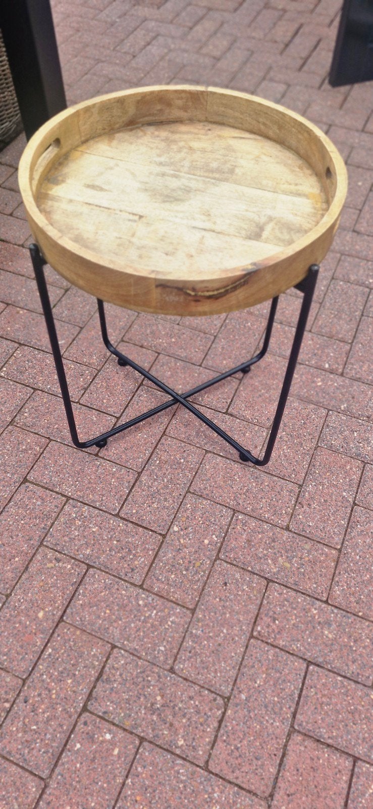 bijzet tafeltje inklapbaar, Huis en Inrichting, Ophalen of Verzenden, Rond, Minder dan 55 cm, 45 tot 60 cm