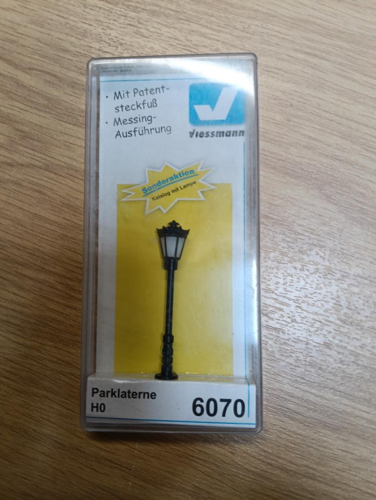 Viessmann 6070 H0 Parklantaarn zwart met LED, Wisselstroom, Overige typen, Nieuw, Ophalen of Verzenden