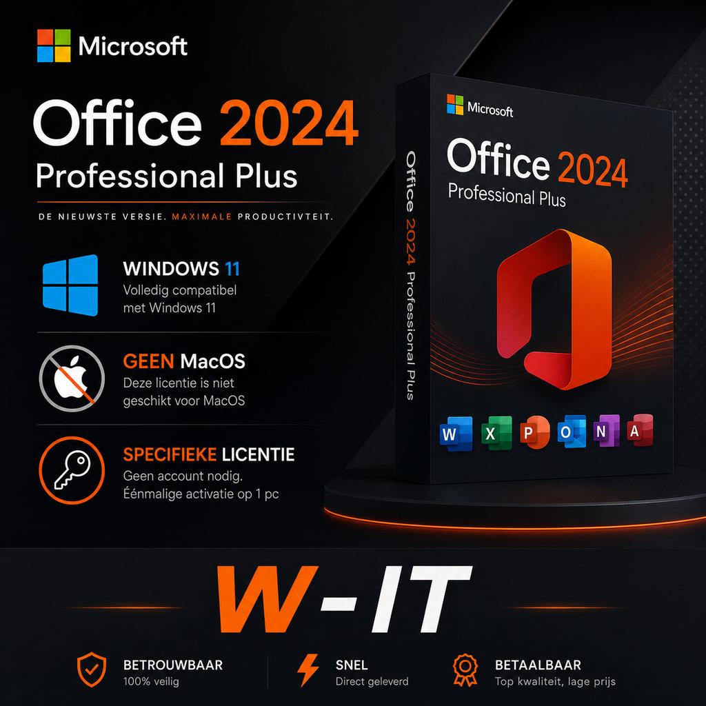 Microsoft Office 2024 Professional Plus, Computers en Software, Ophalen of Verzenden, Nieuw, Word, Windows
