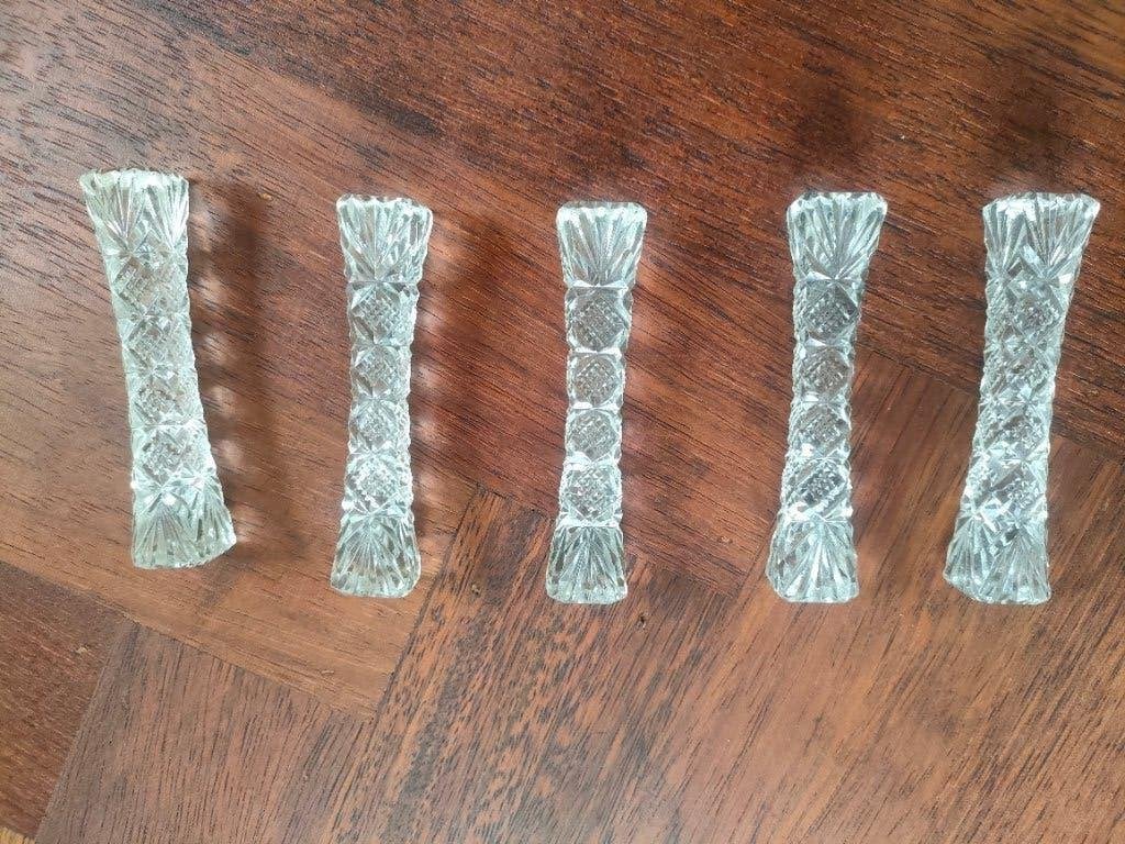Messenleggers vintage 5 stuks, Antiek en Kunst, Antiek | Glas en Kristal, Ophalen of Verzenden
