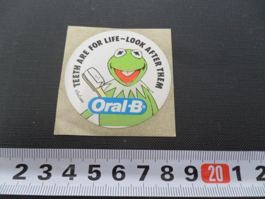sticker strip kermit de kikker oral B teeth are for life, Verzamelen, Ophalen, Zo goed als nieuw