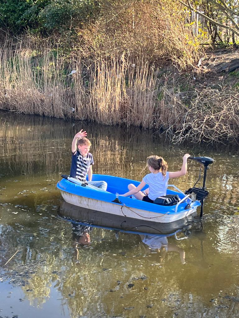 Bic 213 Sportyak met Vortex 45lbs elektromotor en accu, Watersport en Boten, Ophalen, Gebruikt