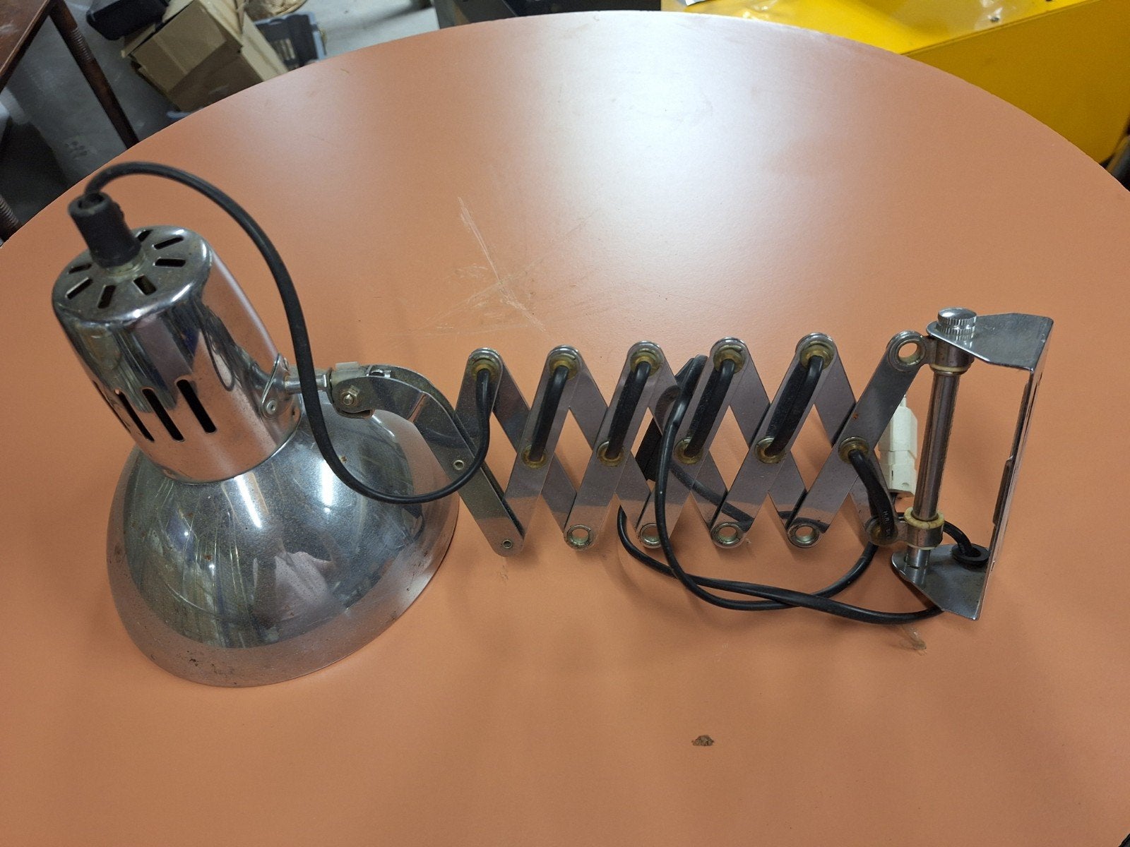 Vintage Schaarlamp Jaren '60 - Chroom, Ophalen of Verzenden