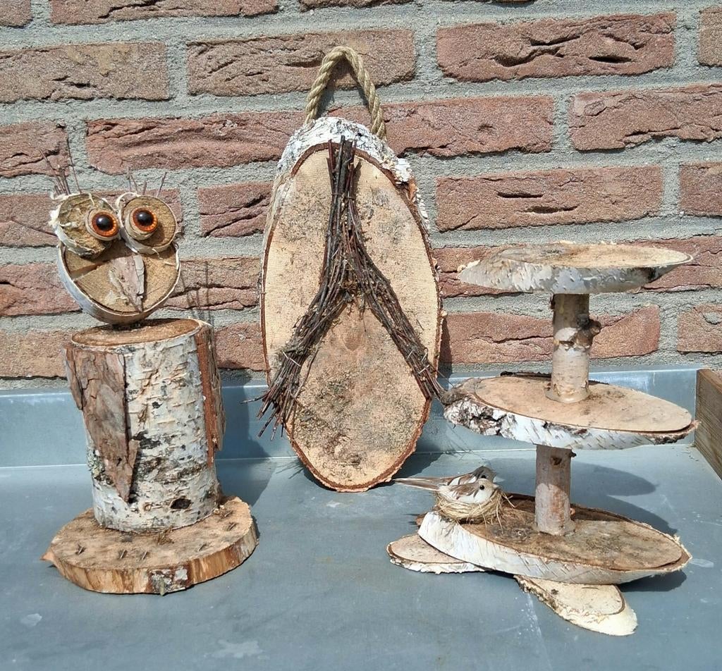 Houten tuindecoratie voor vogels en natuurlijke aankleding, Ophalen of Verzenden, Nieuw, Hout, Overige typen