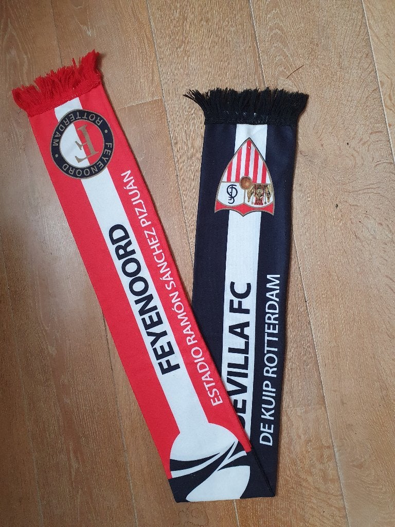 Voetbal sjaal Feyenoord Sevilla FC 2014, Ophalen of Verzenden, Nieuw, Feyenoord, Vaantje of Sjaal