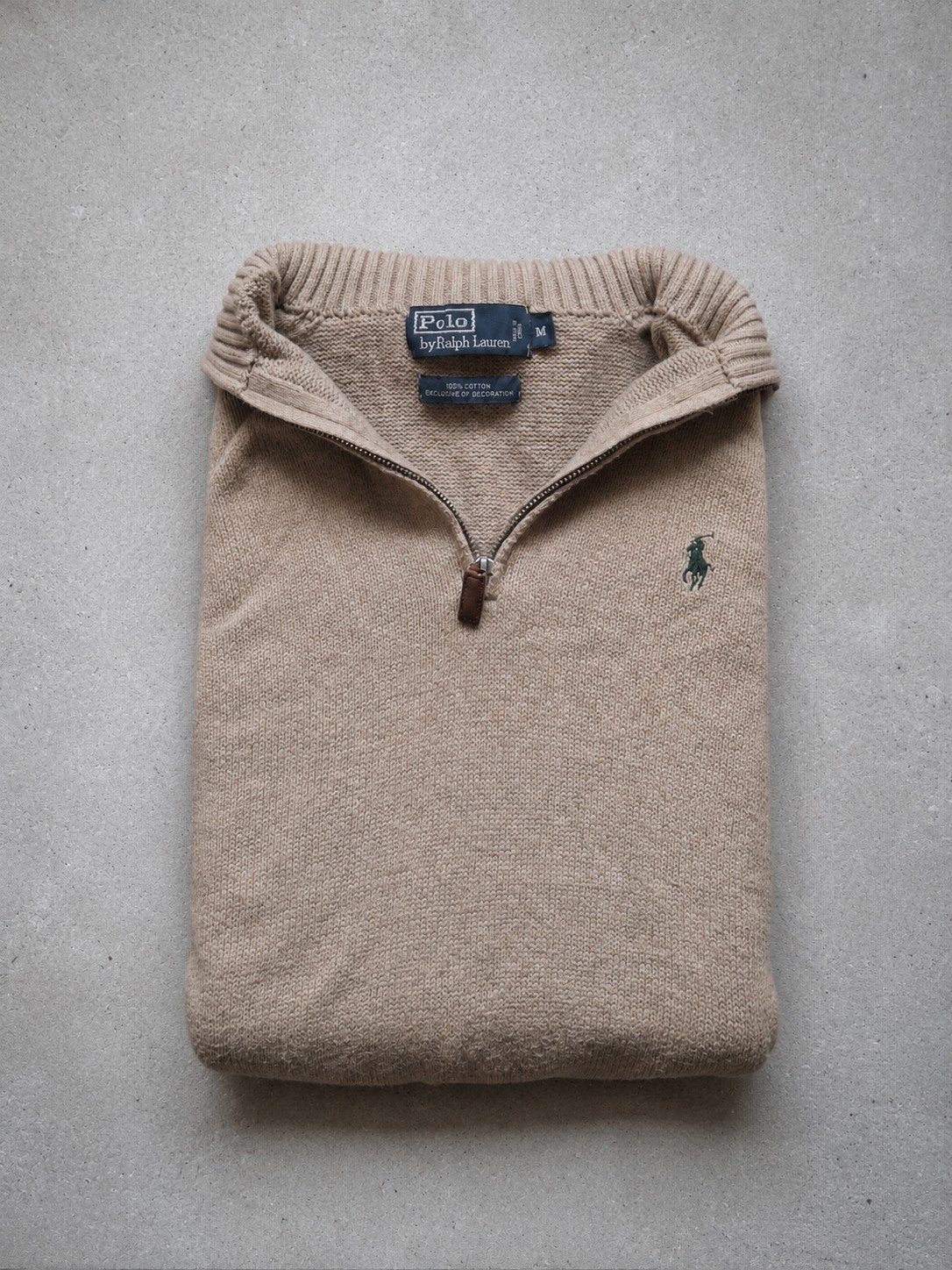 Polo Ralph Lauren Quarter Zip | Heren | Beige | M, Maat 48/50 (M), Beige, Ophalen of Verzenden, Polo Ralph Lauren
