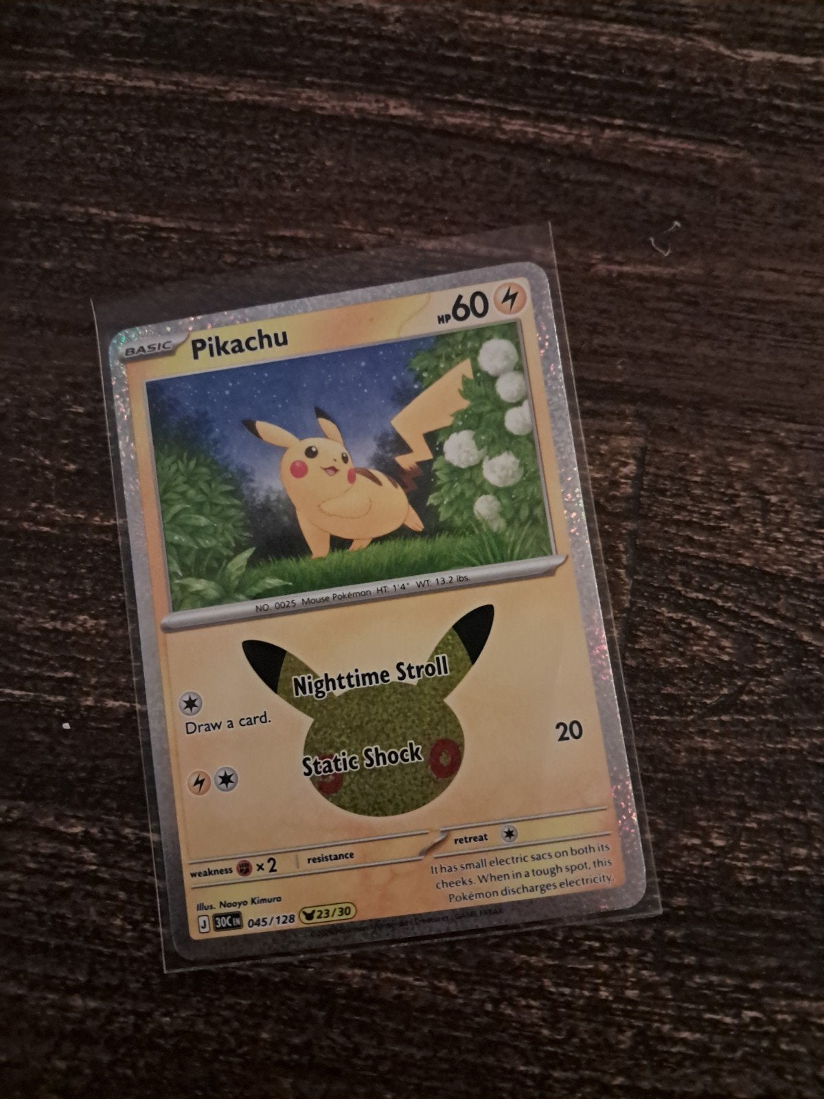 pokemon  pikachu  30th anniversary  045/128, Ophalen of Verzenden, Zo goed als nieuw, Losse kaart