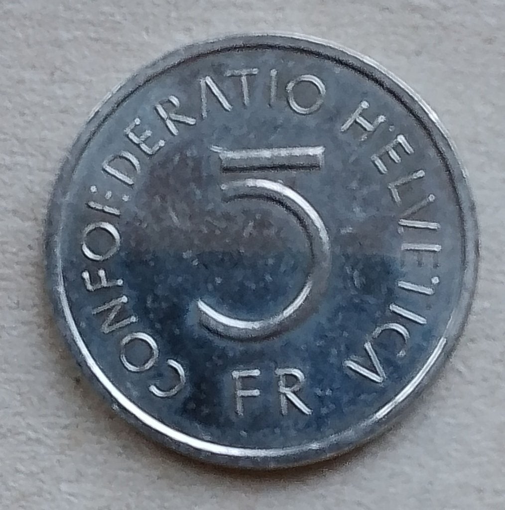 Zwitserland, 5 francs 1976. Battle of Murten., Ophalen of Verzenden, Overige landen, Losse munt