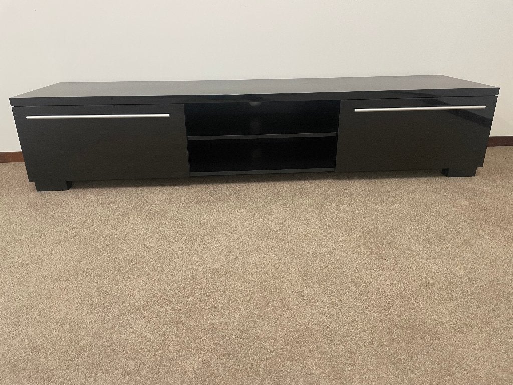 Tv meubel zwart, Ophalen, Zo goed als nieuw, 25 tot 50 cm, Minder dan 100 cm
