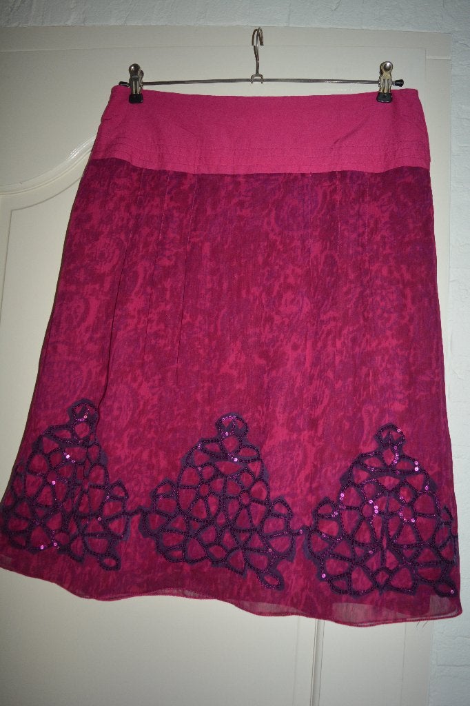 Fransa, prachtige fuchsia rok met pailletjes, mt 40, Kleding | Dames, Rokken, Maat 38/40 (M), Fransa, Ophalen of Verzenden, Zo goed als nieuw