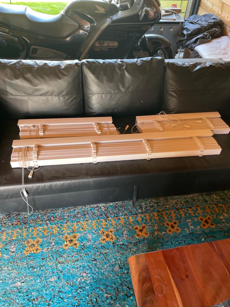 Witte jaloezieën, Ophalen, Gebruikt, 50 tot 100 cm, Wit