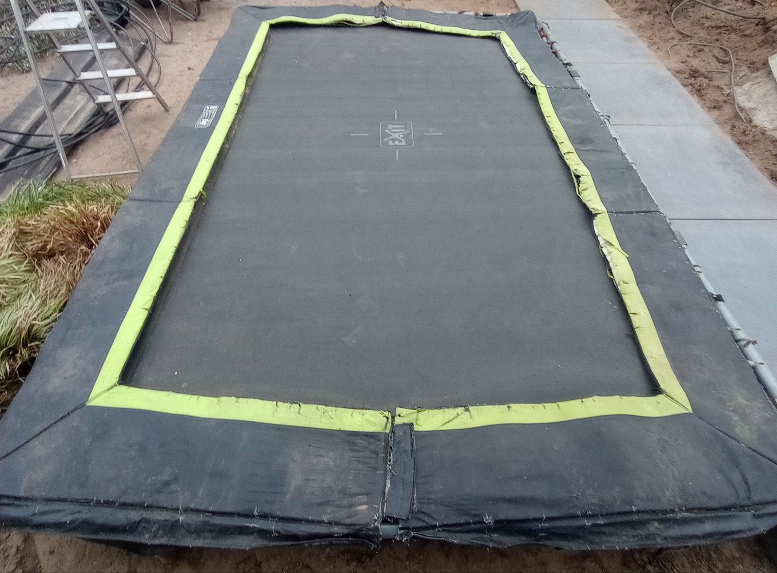 EXIT Toys rechthoekige inground trampoline 360x240, Kinderen en Baby's, Speelgoed | Buiten | Trampolines, Ophalen of Verzenden