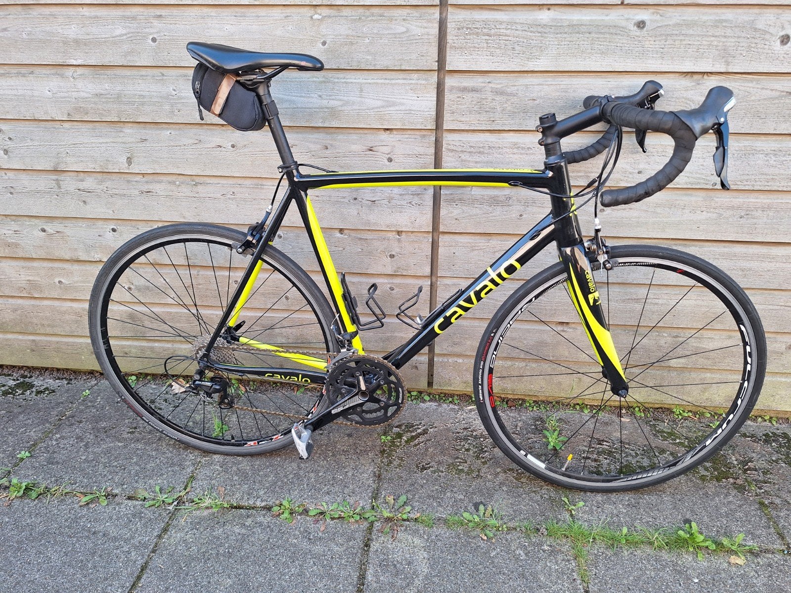 Cavalo racefiets - Zwart/Geel - Framehoogte 58 cm, 28 inch, Gebruikt, Aluminium, 57 tot 61 cm