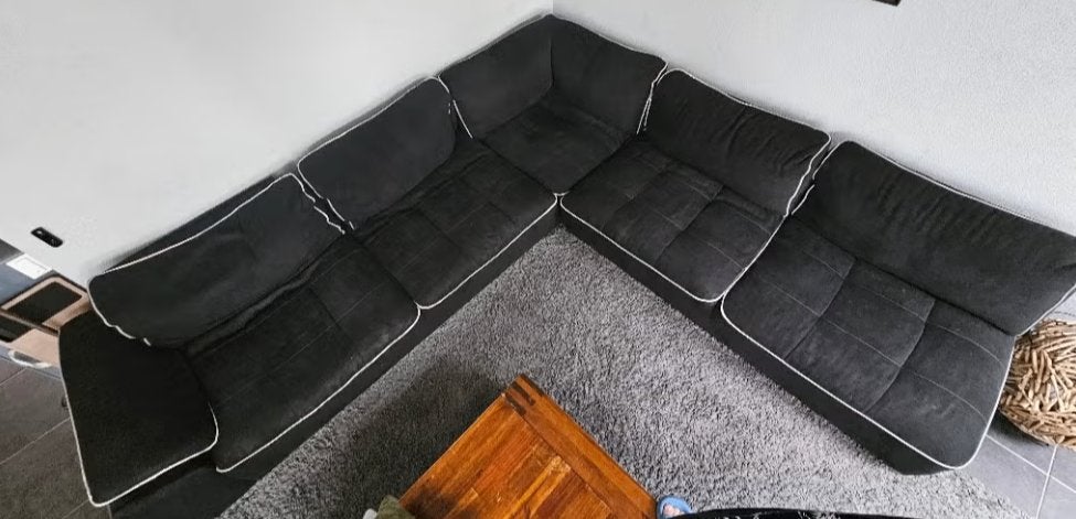 GRATIS Hoekbank (lounge), Huis en Inrichting, Ophalen, 250 tot 300 cm, Gebruikt, Lounge