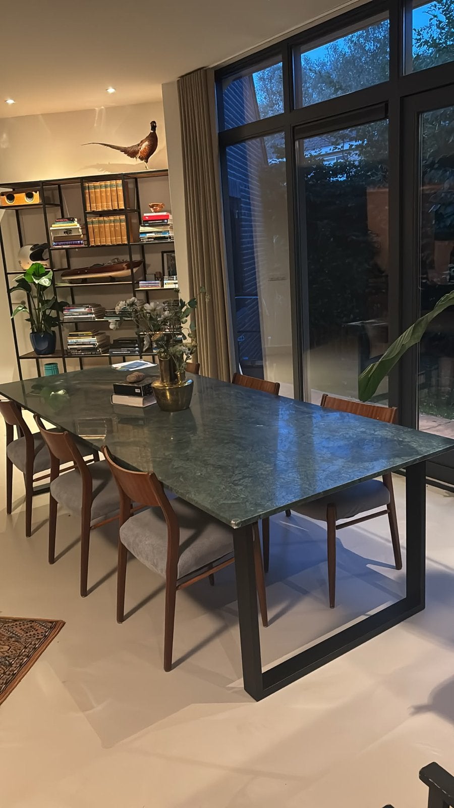 Marmeren eettafel op maat - Bold Staalzaken (280x110cm), Huis en Inrichting, Ophalen, 100 tot 150 cm, 200 cm of meer, Zo goed als nieuw