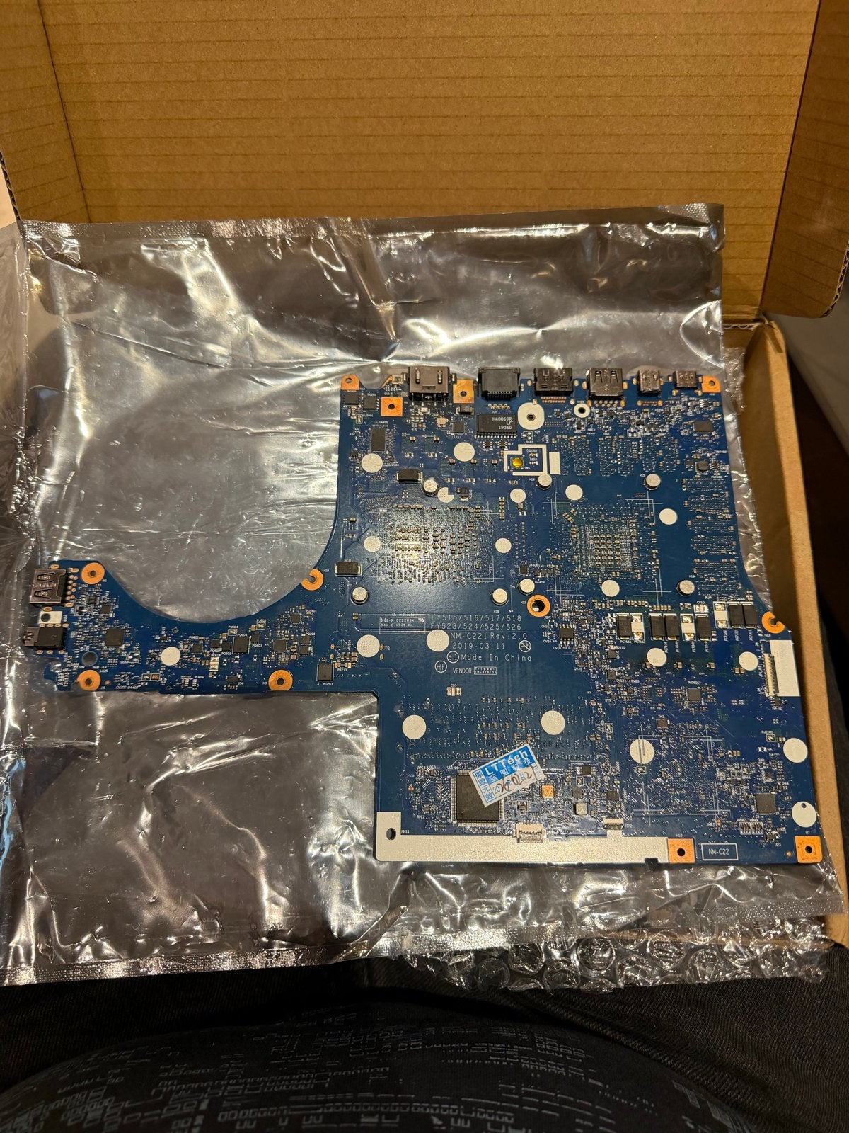 Lenovo Y540-15IRH Y7000-2019Moederbord, Ophalen of Verzenden, Zo goed als nieuw, Intel, DDR4