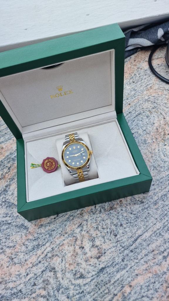 Rolex Datejust Black Dial 41MM, Sieraden, Tassen en Uiterlijk, Horloges | Heren, Nieuw, Polshorloge, Rolex, Staal, Ophalen of Verzenden