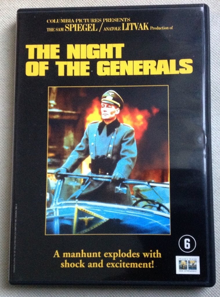 WOII Night Of The Generals Anatole Litvak 1967, 1960 tot 1980, Verzenden, Nederlands, Vanaf 6 jaar