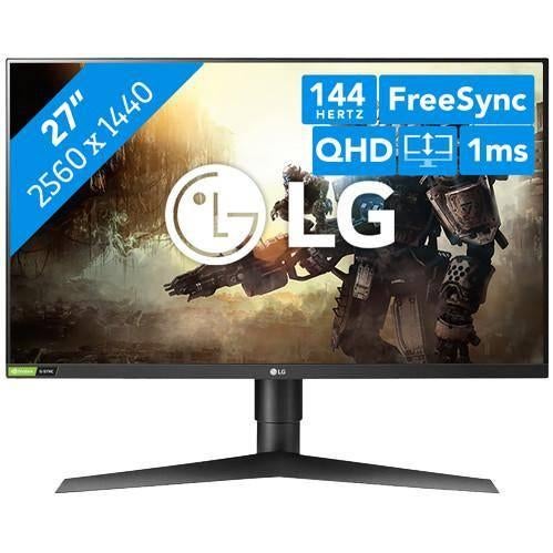 LG 27GL83A-B 27" QHD - IPS - GSYNC - 144HZ, Computers en Software, Monitoren, IPS, 101 t/m 150 Hz, In hoogte verstelbaar, Minder dan 1 ms