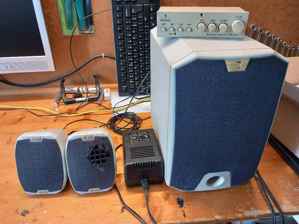 pc boxen met subwoofer, Computers en Software, Pc speakers, Ophalen of Verzenden, Gebruikt, Audiokanaal 2.1, Diamond Audio