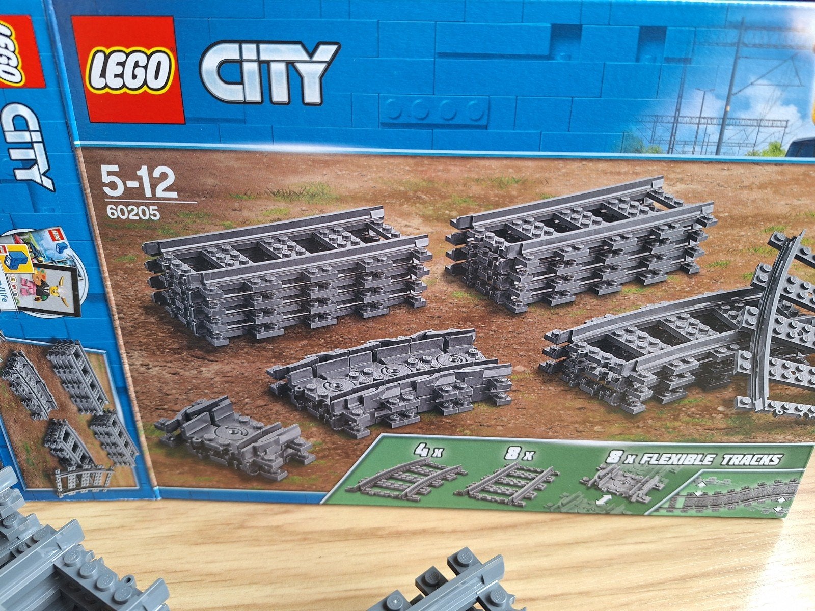 Lego City Treinrails 60205 - Rechte en Flexibele Rails, City, Lego, Accessoire, Ophalen of Verzenden