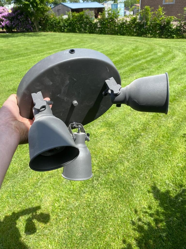 Ikea Hektar plafondlamp met 3 spots, Ophalen, Metaal of Aluminium, Zo goed als nieuw, Modern