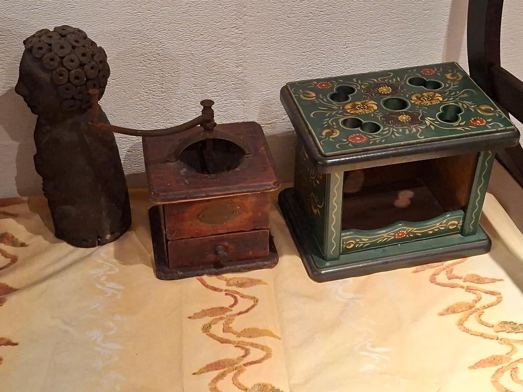 Div. houten attributen, Ophalen, Hout, Meerkleurig, Gebruikt