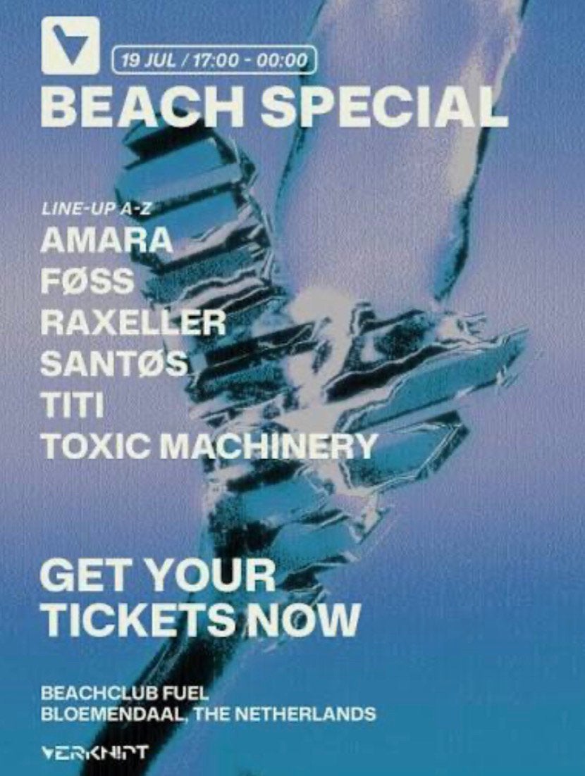 Verknipt beach special 19 juli, Tickets en Kaartjes, Evenementen en Festivals, Eén persoon