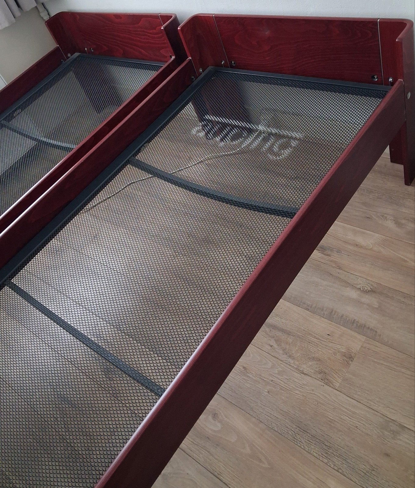 Auping Auronde/Mahonie/Senior/2 stuks, Huis en Inrichting, Ophalen, Gebruikt, Pinh, Hout