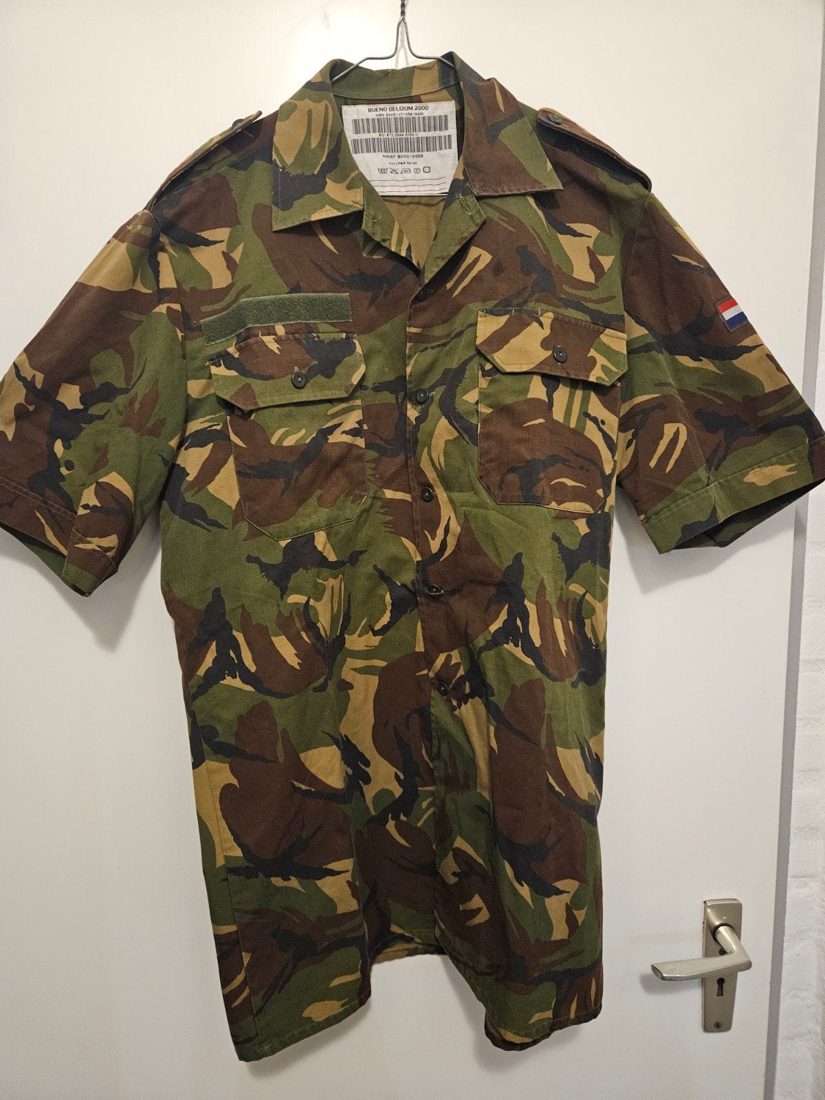 camouflage blouse korte mouw, Ophalen of Verzenden, Landmacht, Nederland, Kleding of Schoenen