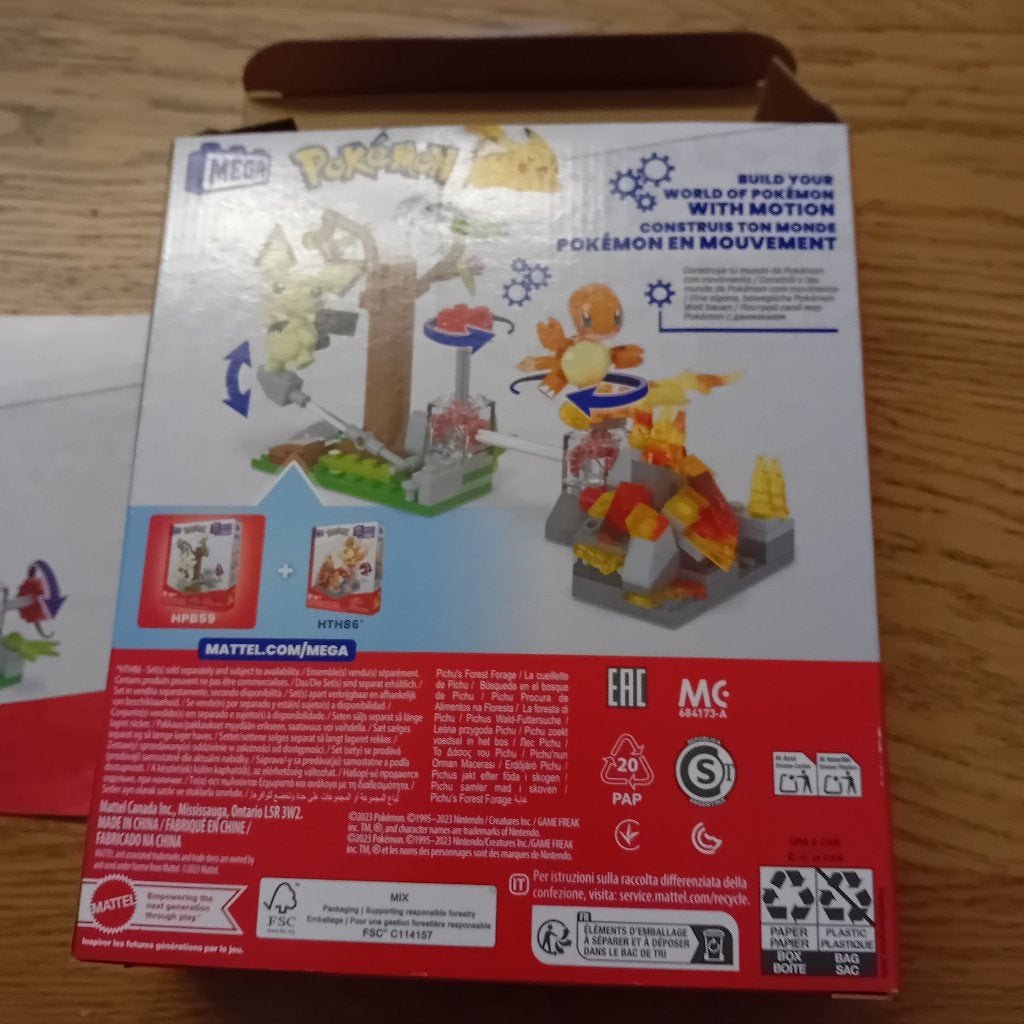 Mega Pokémon Pichu compleet doos+boekje, Ophalen of Verzenden, Zo goed als nieuw, Megabloks