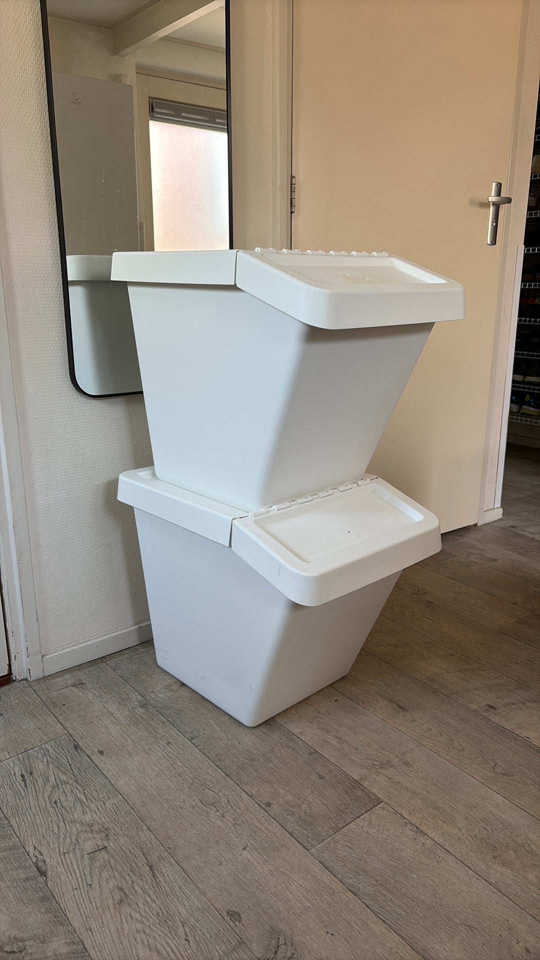 2 x sortera ikea 60L wit, 40 liter of meer, Ophalen, Zo goed als nieuw, Kunststof