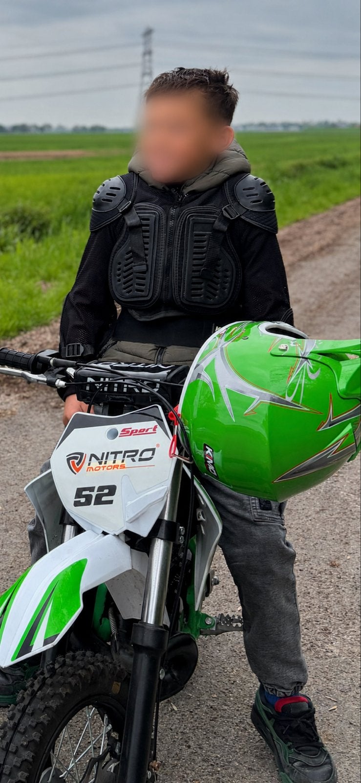 Dirtbike Kinderen NRG50 12/10" - Groen, Particulier, Gebruikt, Crossmotor