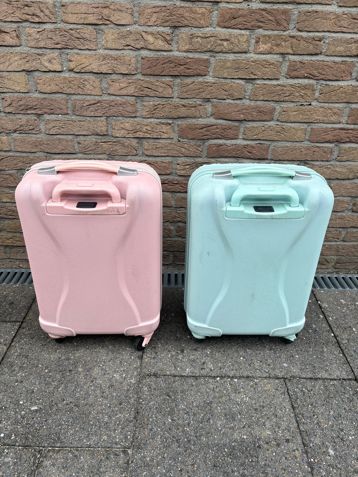 2 CarryOn handbagage koffers met 4 wielen, Ophalen, Overige materialen, Wieltjes, 50 tot 60 cm