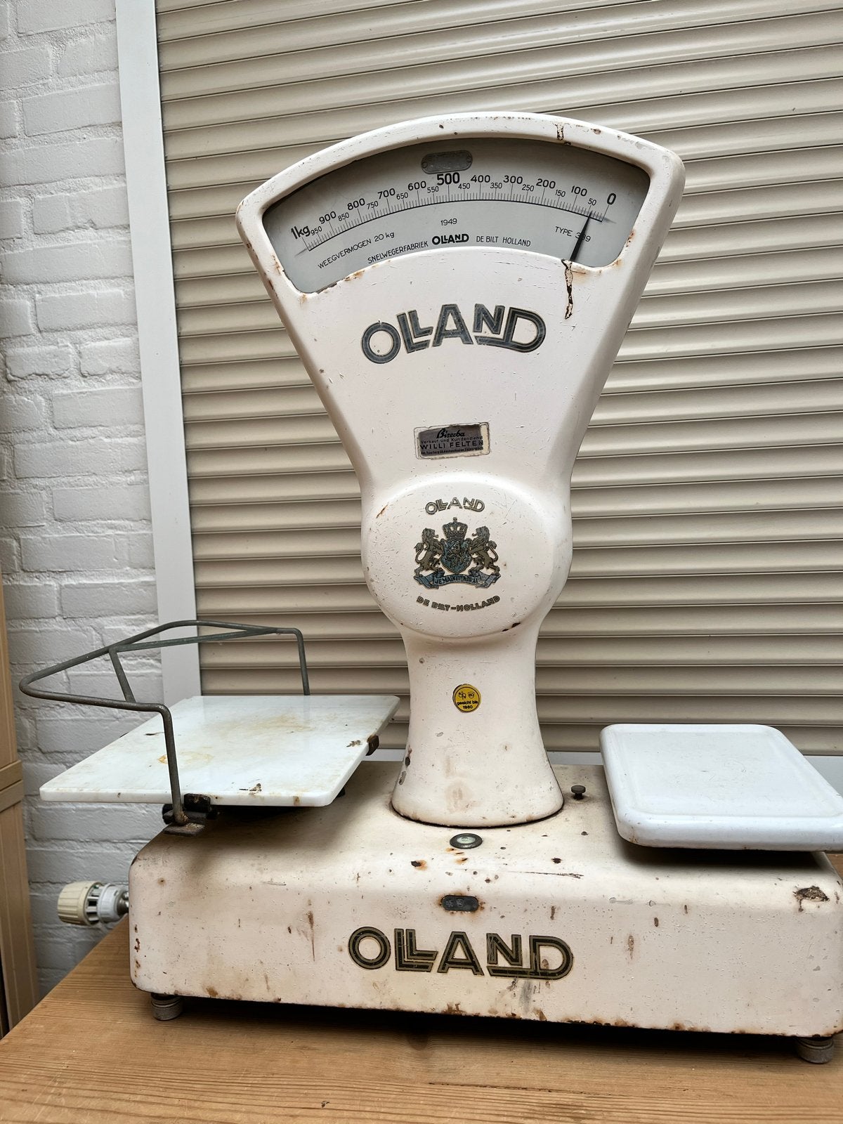 Olland Winkelweegschaal Jaren '50/'60, Ophalen