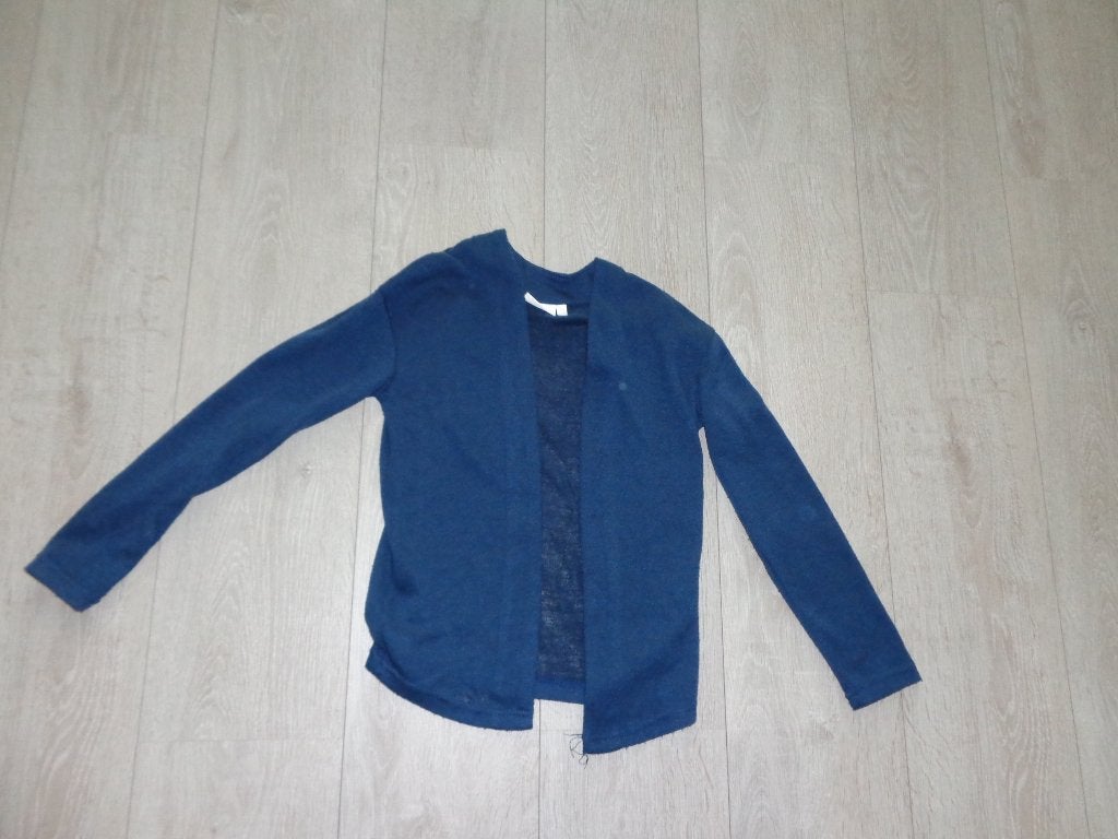blauw meisjesvestje van D-Zine, maat 140/146, Kinderen en Baby's, Ophalen of Verzenden, Gebruikt, Meisje, Trui of Vest