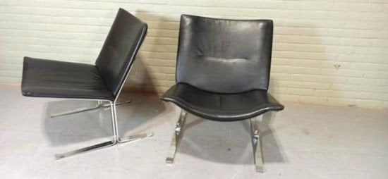 2 Deens design vintage Eagle leren fauteuils, Kebe Mobler, Ophalen, Tweedehands, Leer, 50 tot 75 cm