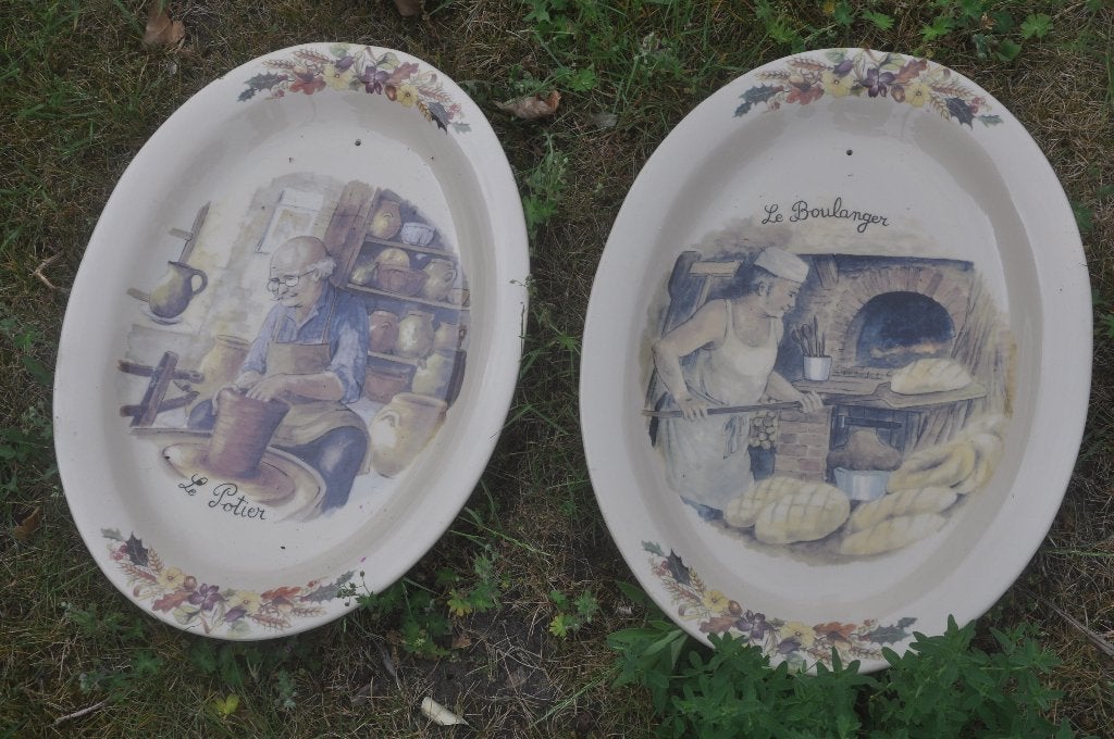 twee grote decoratieve schalen, Ophalen