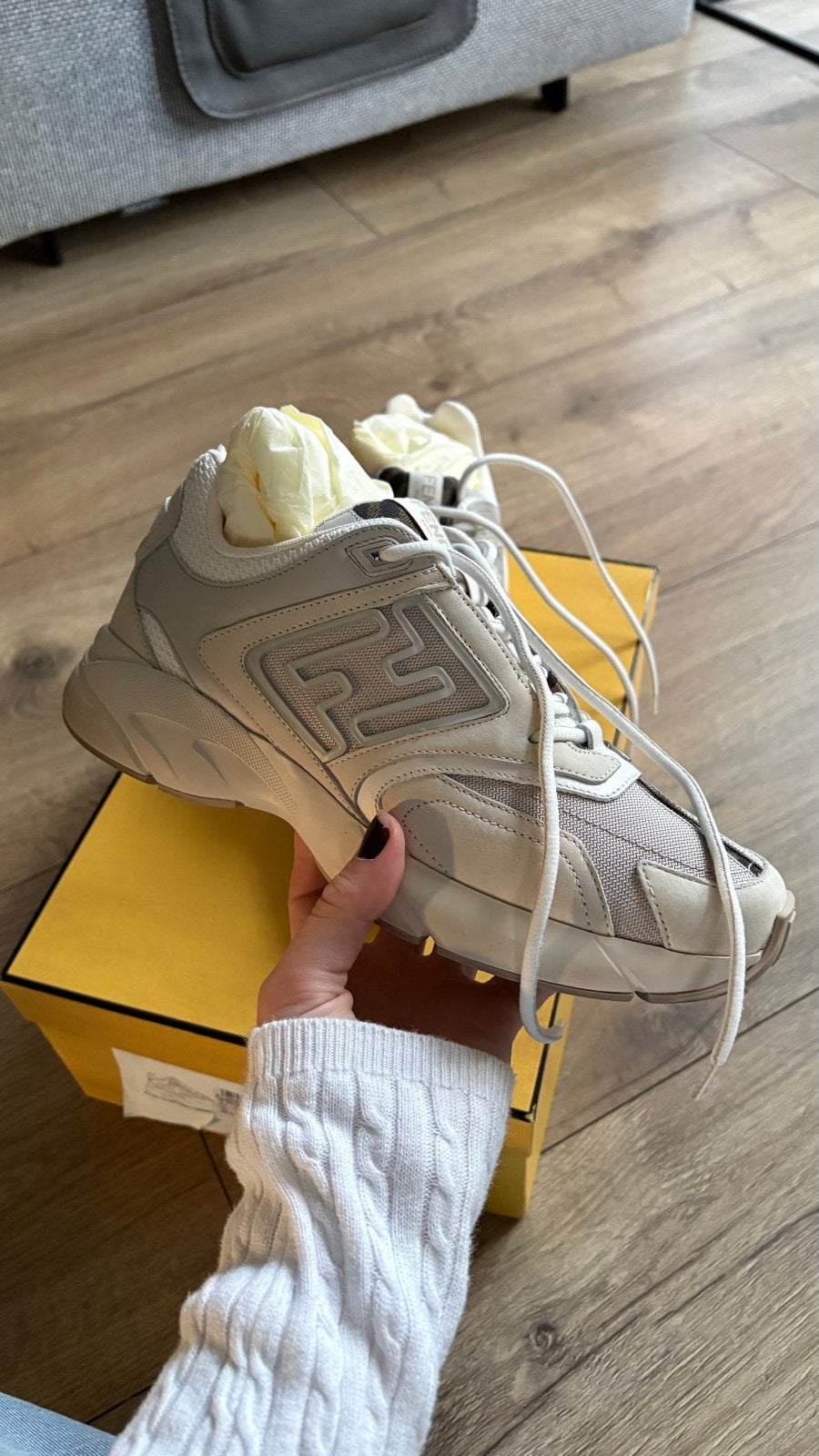 Fendi Faster Sneakers - Zo goed als nieuw - Maat 6, Ophalen of Verzenden, Zo goed als nieuw, Sneakers of Gympen