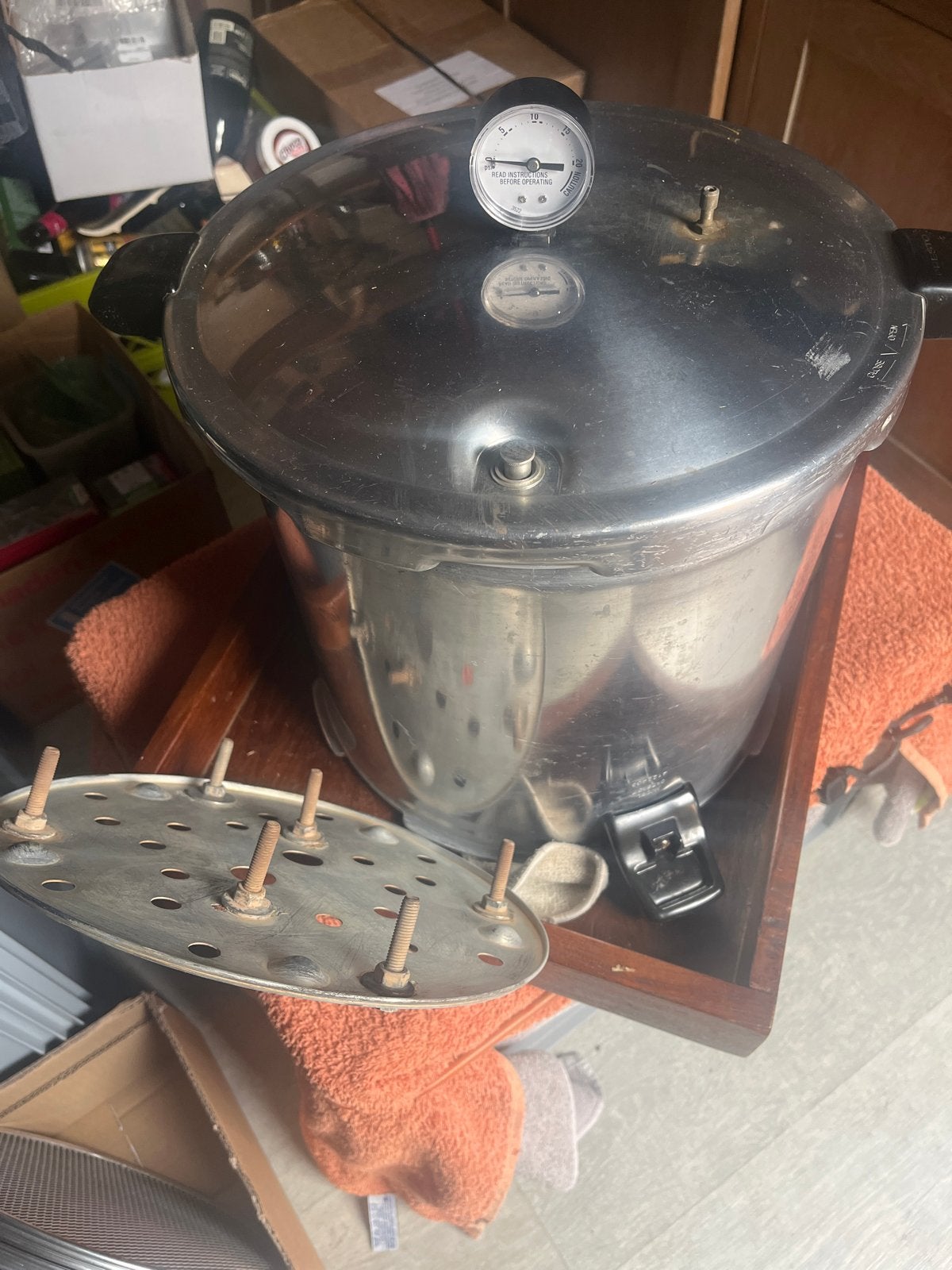 Presto Pressure Canner 23qt, Ophalen of Verzenden, Gebruikt, Rvs