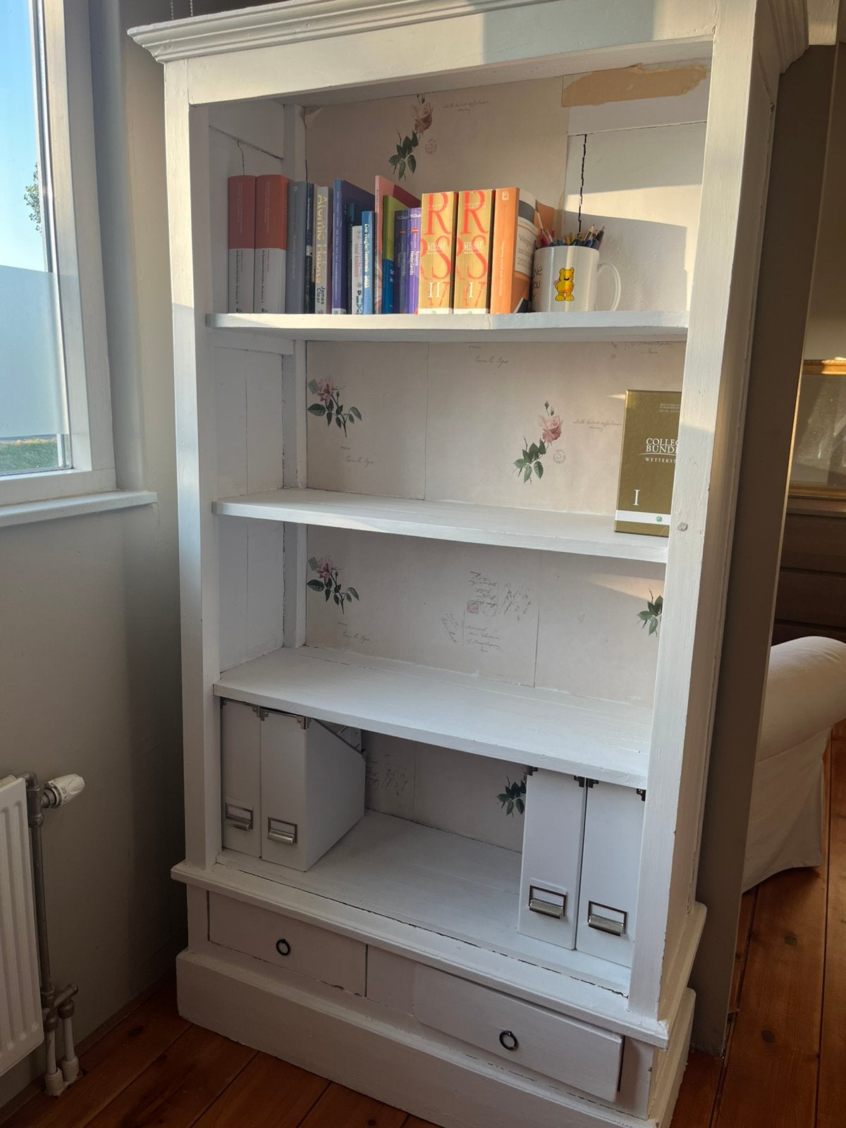 In prijs verlaagd: Masief Houten Boekenkast, Huis en Inrichting, Kasten | Ladekasten, Ophalen, Gebruikt, 50 tot 100 cm, 150 tot 200 cm