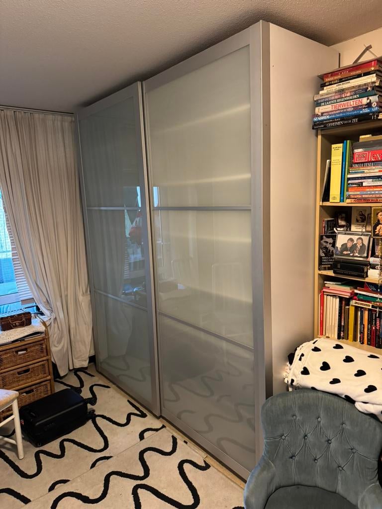 Ikea Garderobe met schuifdeur, Huis en Inrichting, Kasten | Kledingkasten, Ophalen, 200 cm of meer, 150 tot 200 cm, Met klep(pen)