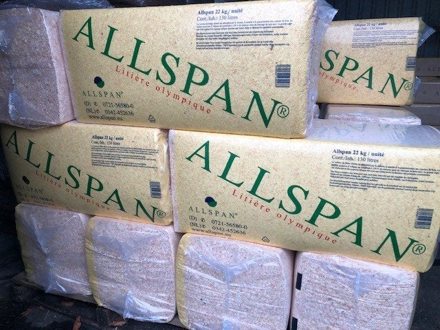 Houtvezels / Houtkrullen Allspan 22kg, Stalling