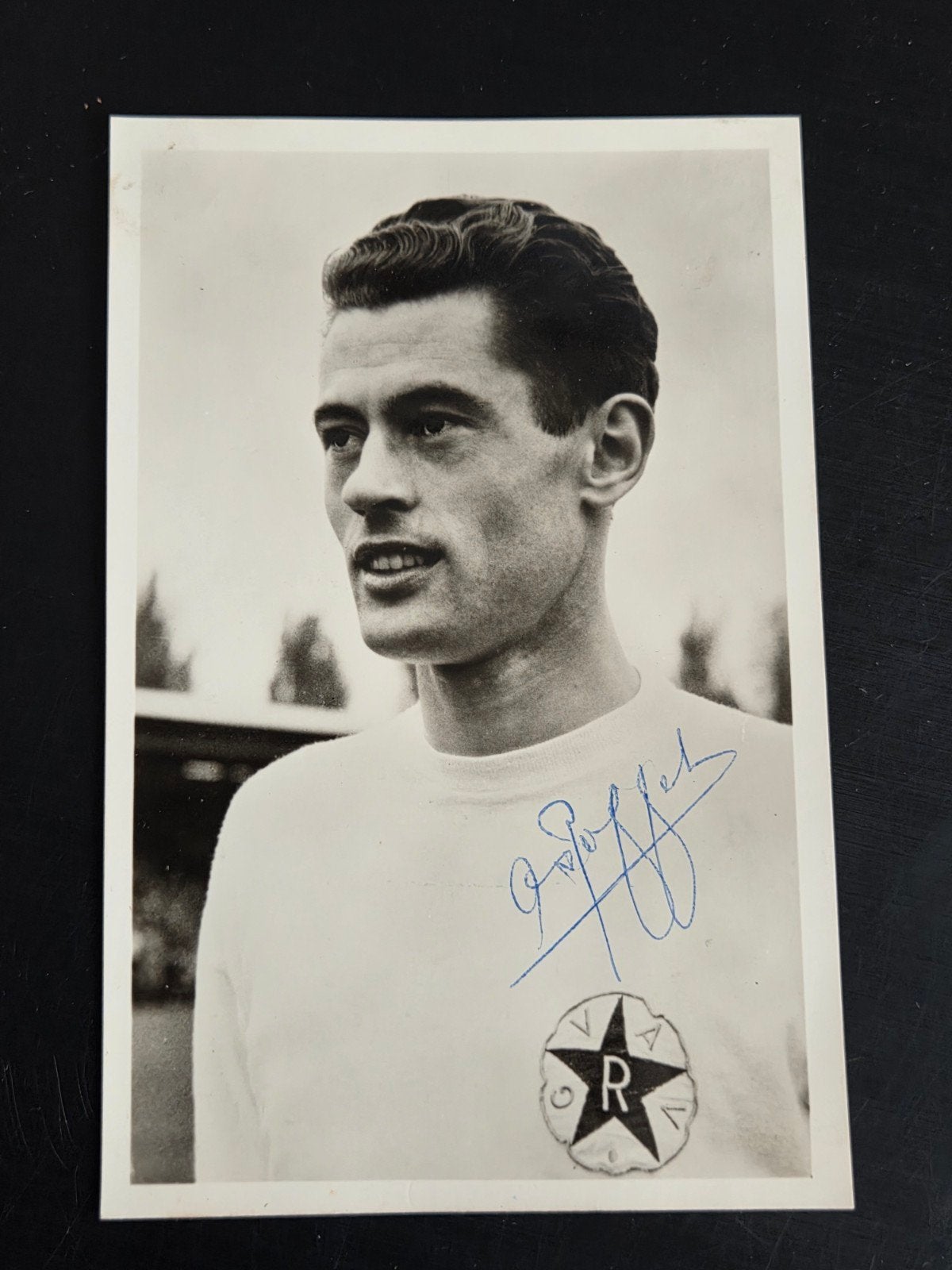 oude voetbal spelerskaart GVAV OTTO ROFFEL handtekening, Verzamelen, Ophalen of Verzenden, Zo goed als nieuw, Overige binnenlandse clubs