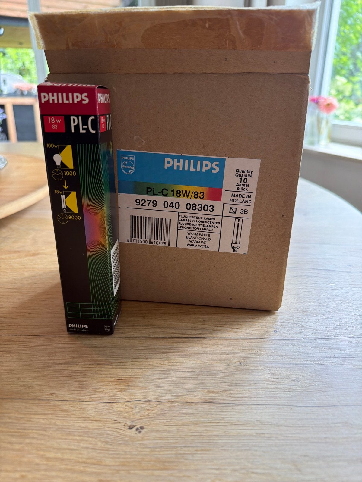 8x Philips PL-C 18W/83 Fluorescentielampen, Ophalen, Nieuw, Philips