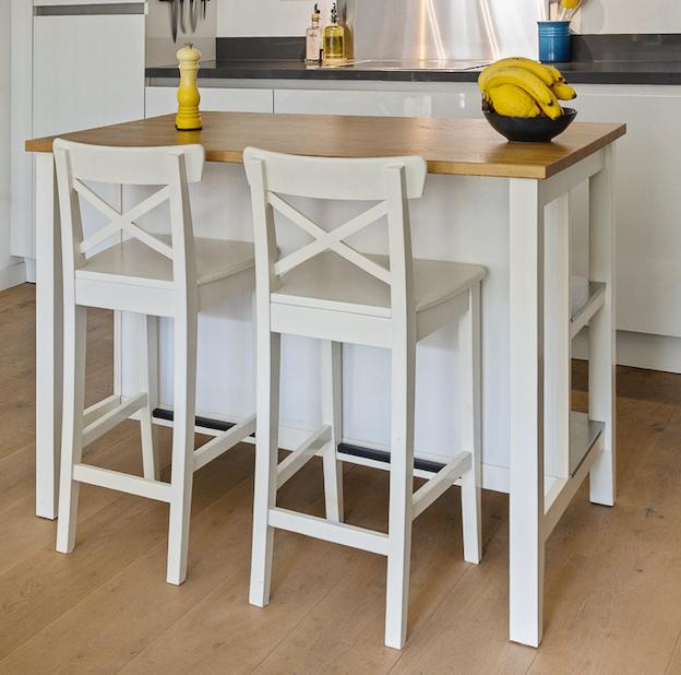 Ikea Keukeneiland Tornviken / 2 Ikea Rosentorp barkrukken, Ophalen, Gebruikt, 75 cm of meer, Wit